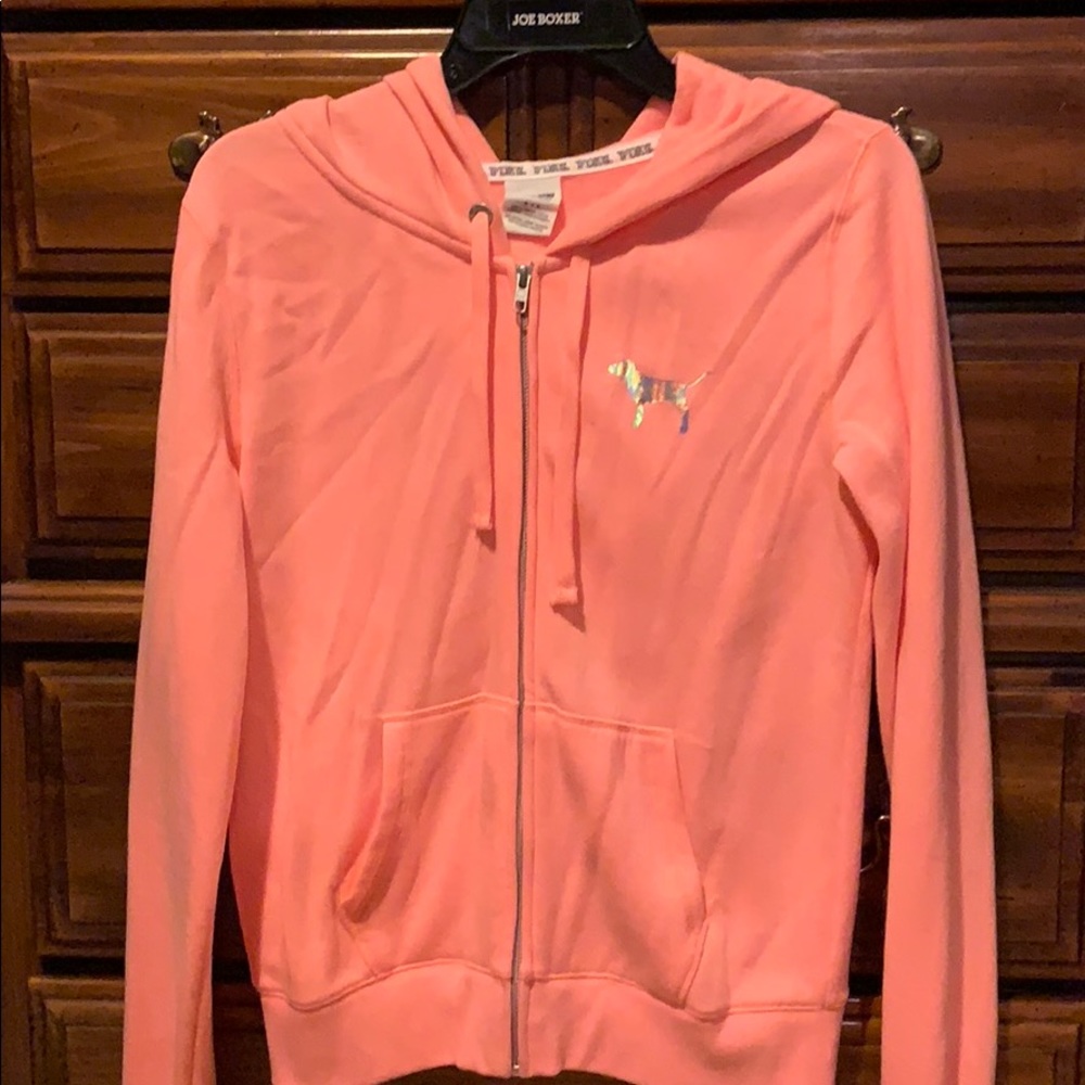 Woman’s zip up hoodie PINK brand